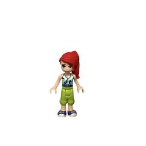 LEGO Friends Minifigure Mia (frnd0367) Crop Top Lime Green Pants Red Hair